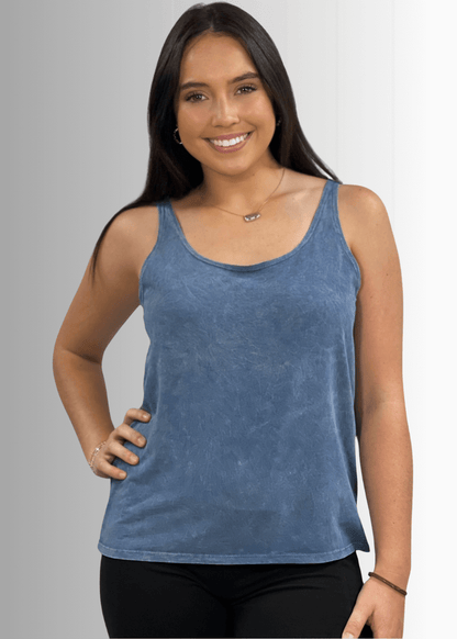 Twenty Four Seven Cotton Tank in Dark Moss Green