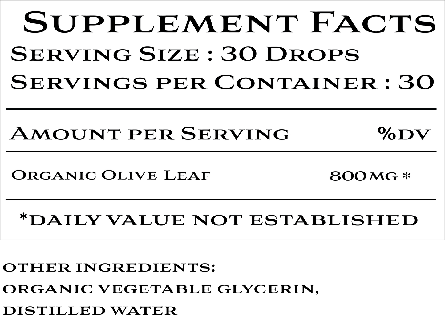 Organic Olive Leaf
