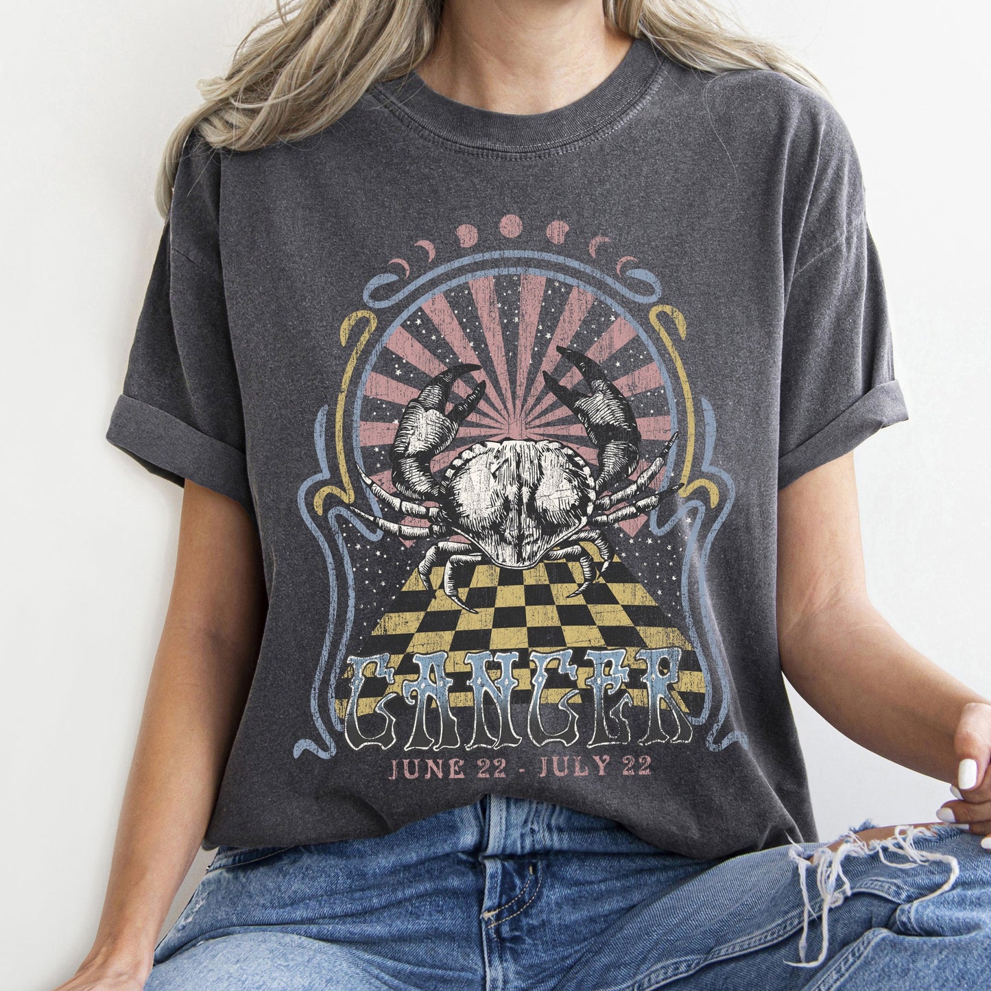 Cancer Zodiac Comfort Colors Tees, Horoscope, Astrology
