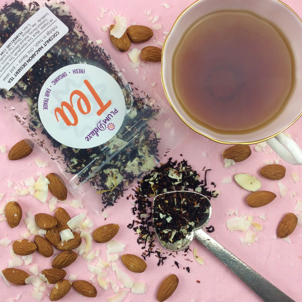 Coconut Macaron Dessert Tea