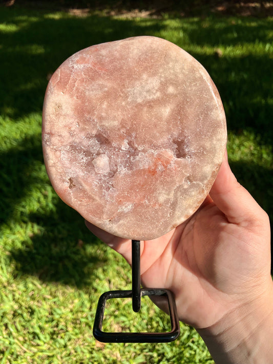Pink Amethyst Slab on Stand
