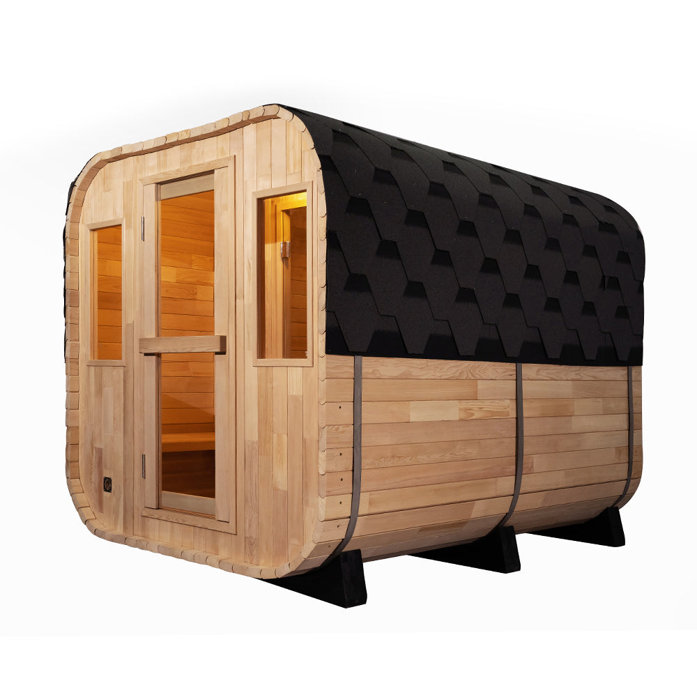 SAUNA EVOLUTION® Luxury Barrel Sauna Serenity Nature Air 6