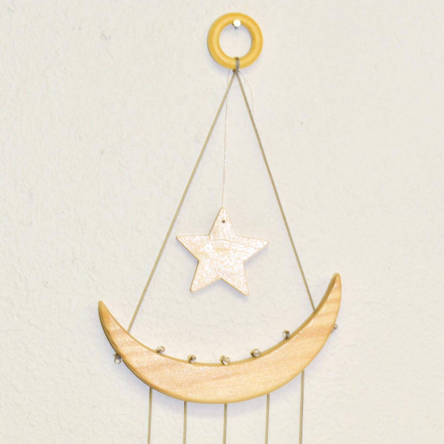 NEW Star & Crescent Moon Agate Wind Chime