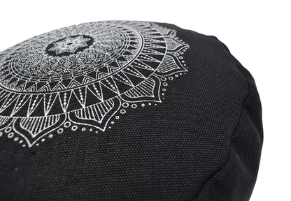 Zafu Meditation Cushion - Hemp Mandala Design