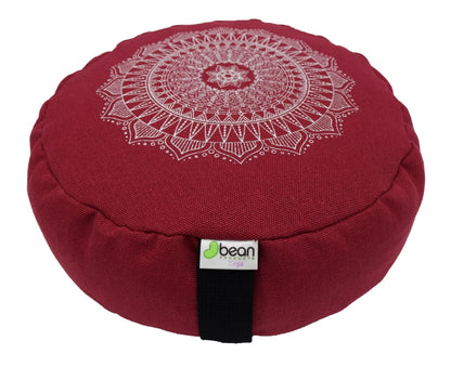 Zafu Meditation Cushion - Hemp Mandala Design