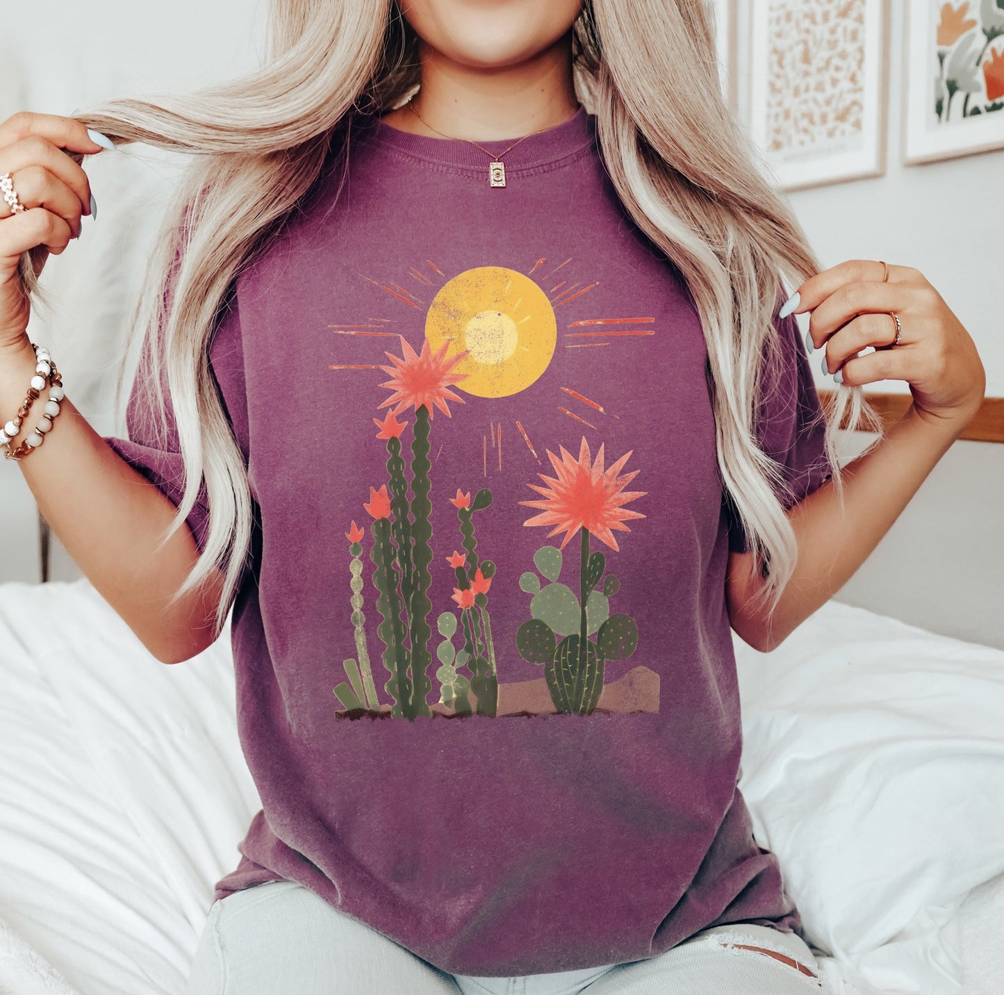 Desert Cactus, Sun Succulent, Western, Plants, Tshirt Comfort Colors T-Shirt