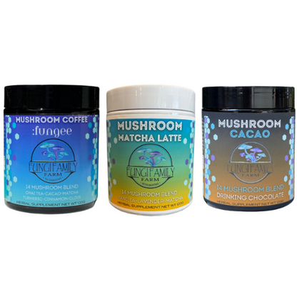 3-Mushroom Drink Bundle – Daily Functional Wellness Drinks