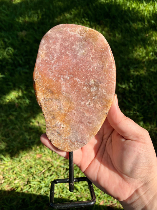 Pink Amethyst Slab on Stand