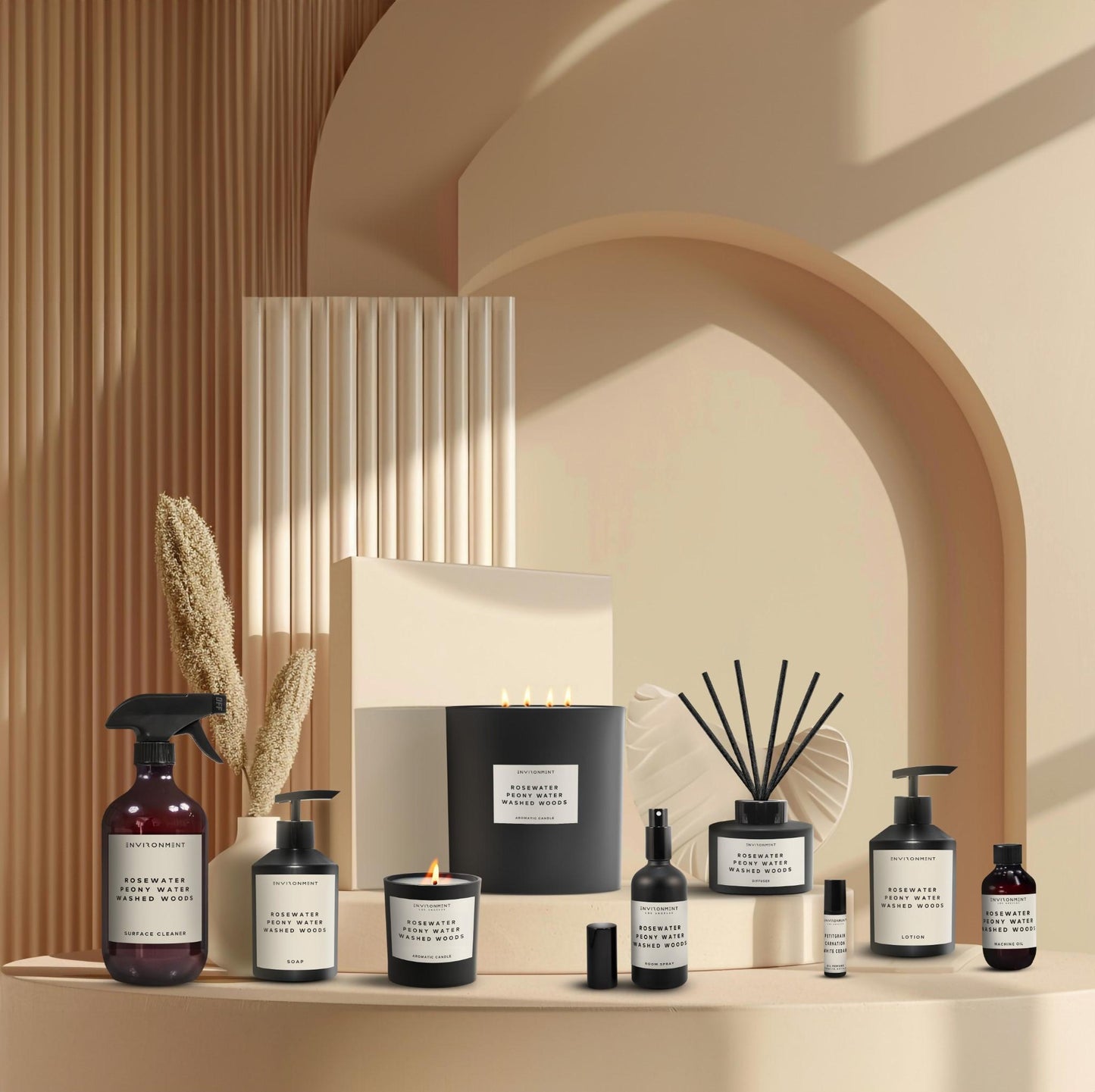 55oz Rosewater | Peony Water | Washed Woods Candle (Inspired by Issey Miyake L'Eau d'Issey®)
