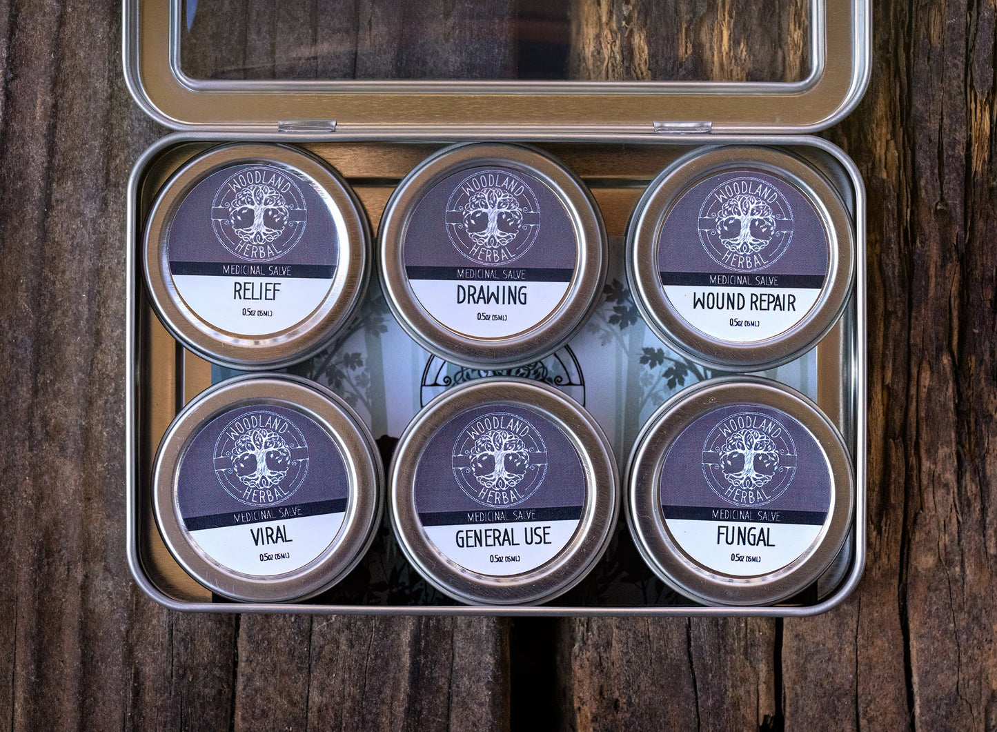 Nature's First Aid Kit - 6-Piece Topical Salve Kit with Drawing, Fungal, Comfrey, Relief, Viral, Wound Repair