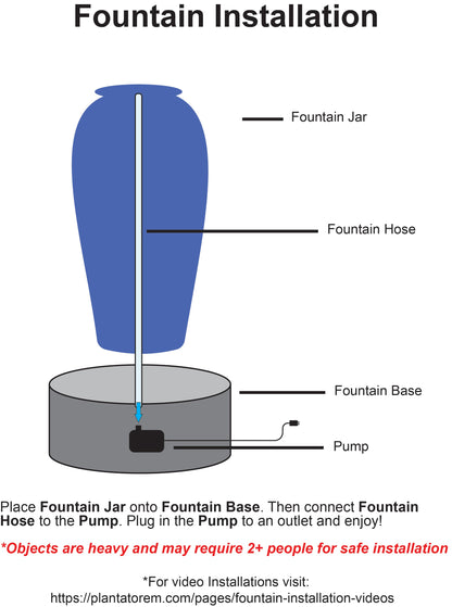 Narrow Drum Shape Fountain By Plantatorem