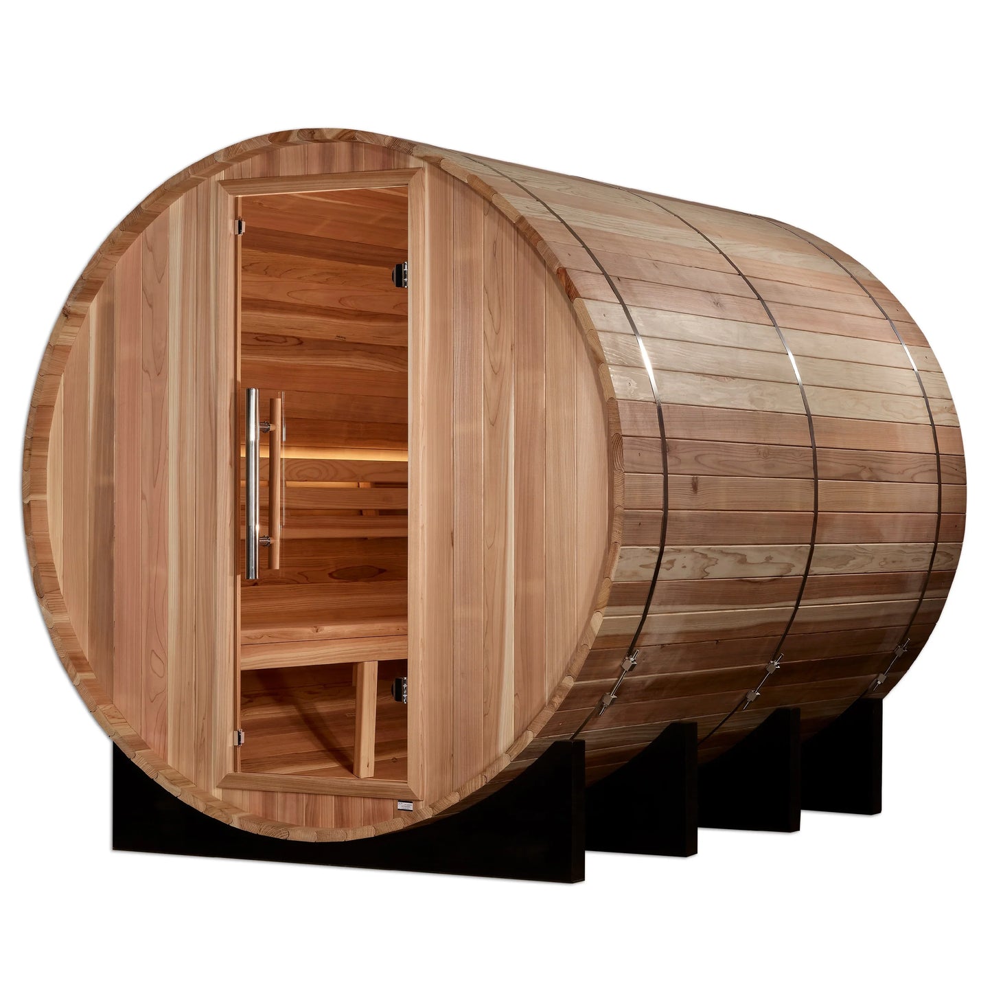 Golden Designs "Klosters" Luxury 6-Person Outdoor Barrel Traditional Sauna