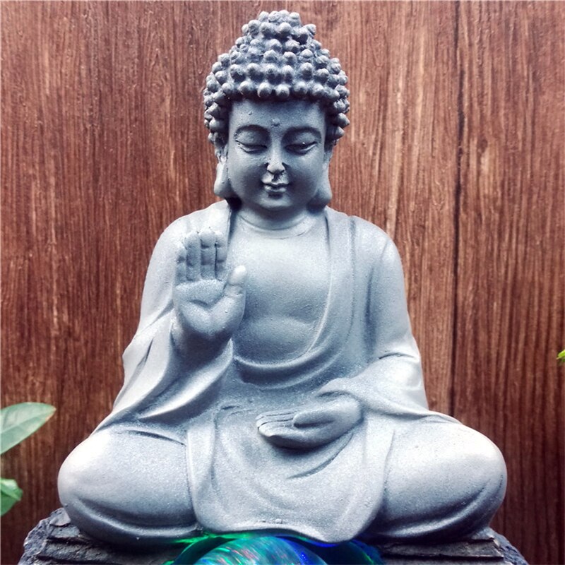 ZEN LED Crystal Ball Buddha Waterfall Indoor Fountain