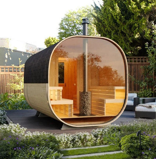 SAUNA EVOLUTION® Luxury Barrel Sauna Serenity Nature Air 6