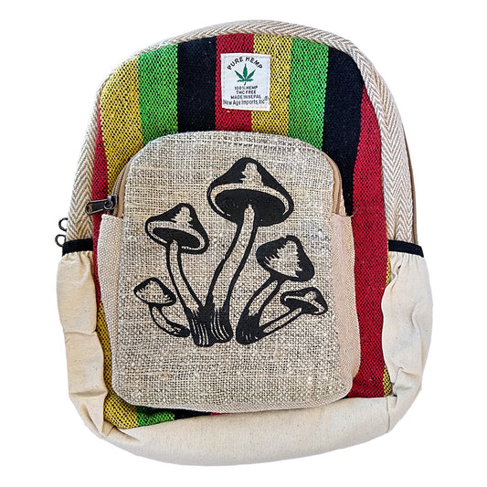 HEMP Mushroom Rasta Backpack