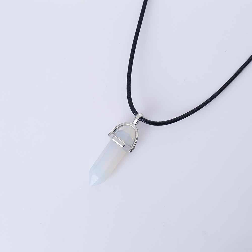 Hexagon Natural Stone Pendant [9 stone options]
