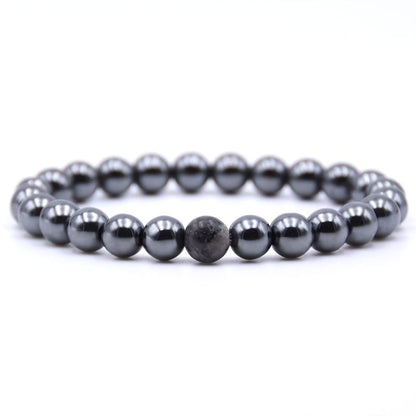 Joint Movement Support Purple Fluorite & Hematite Bracelet (Non-Magnetic)