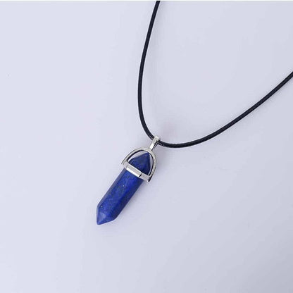 Hexagon Natural Stone Pendant [9 stone options]