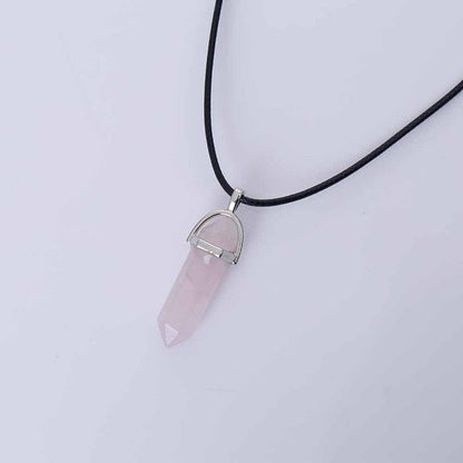 Hexagon Natural Stone Pendant [9 stone options]