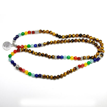 Tibetan Silver Layered Chakra Bracelet