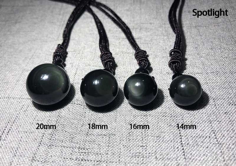 STRESS-FREE AND PROTECTION OBSIDIAN NECKLACE