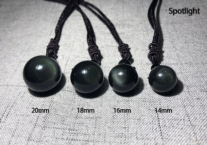 STRESS-FREE AND PROTECTION OBSIDIAN NECKLACE