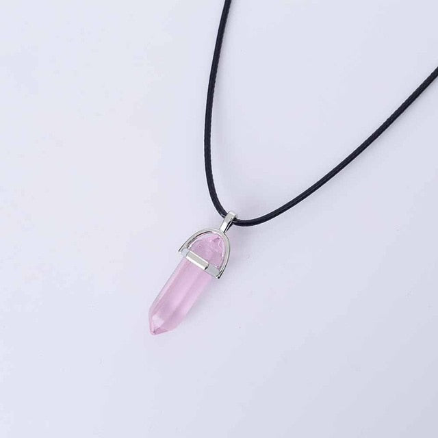 Hexagon Natural Stone Pendant [9 stone options]