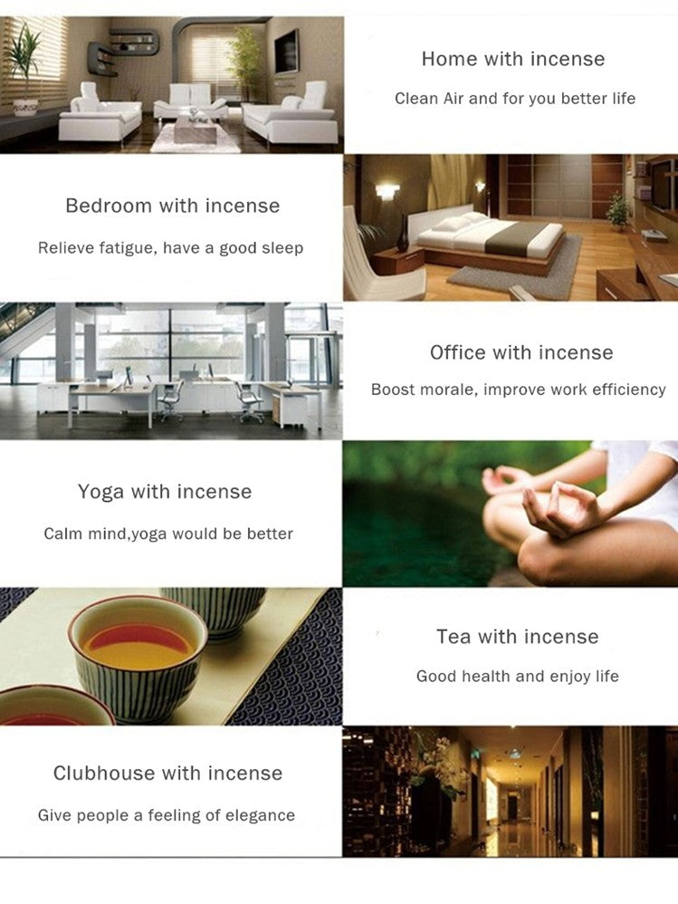 Natural Backflow Incense Cones - 7 Scents