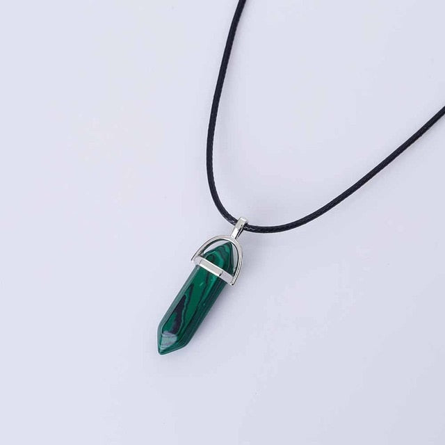 Hexagon Natural Stone Pendant [9 stone options]