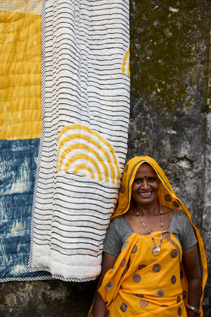 Spiral Sunset Quilt (Reverse)