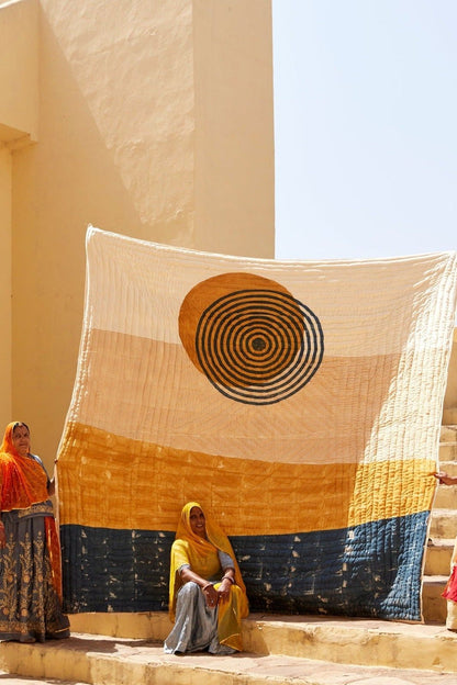 Spiral Sunset Quilt (Reverse)