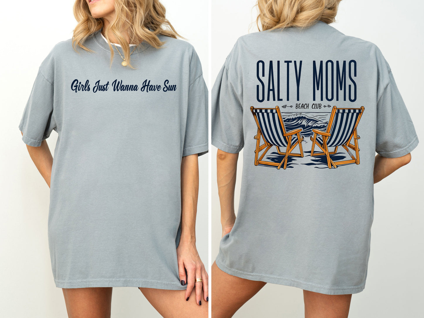 Salty Moms Beach Club, Mother's Day, Sun, Summer Tshirt Comfort Colors T-Shirt