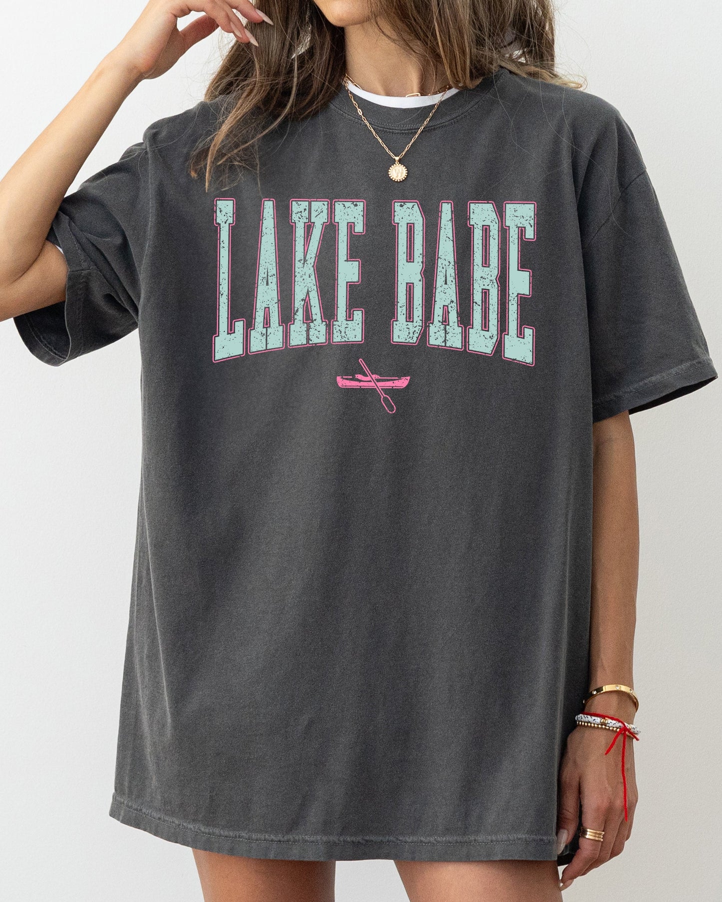 Lake Babe, Hot Girl Summer, Vacation, Outdoors, Canoe, Boating, Beach, Swimming Shirt Comfort Colors T-Shirt