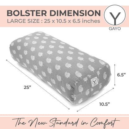 Organic Cotton Yoga Bolster Set with Carry Bag