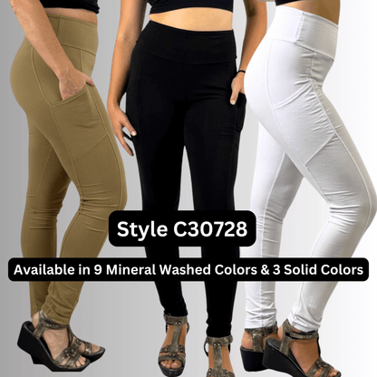 A Perfect Fit Pocket Leggings in Taupe