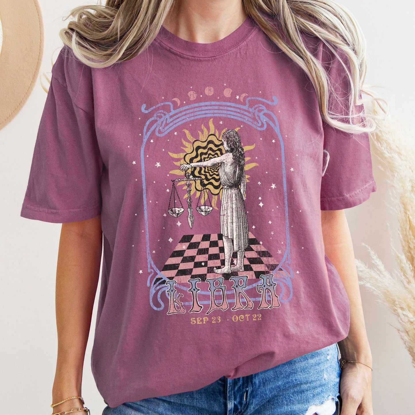 Libra Zodiac Comfort Colors Tees, Horoscope, Astrology