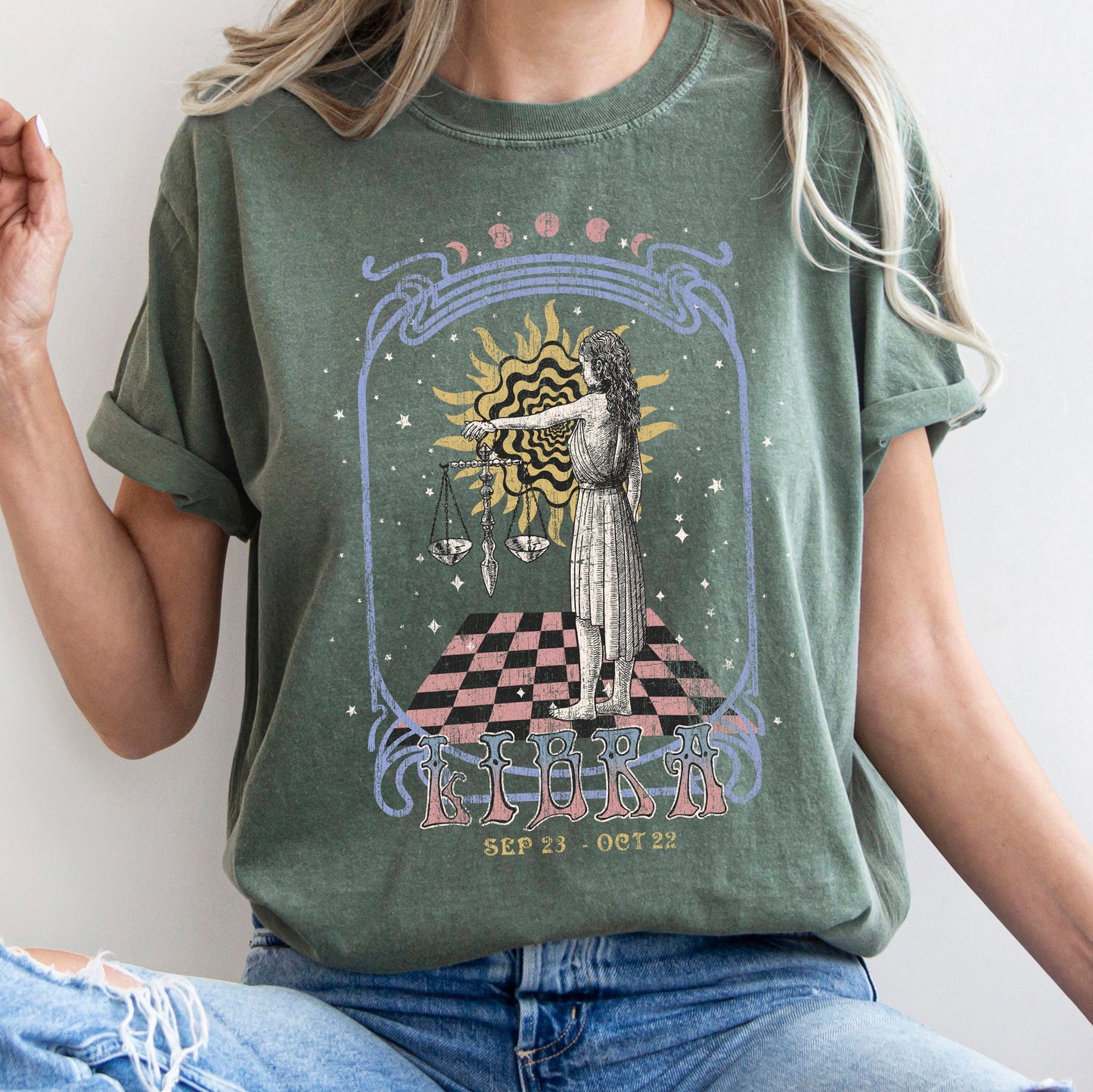 Libra Zodiac Comfort Colors Tees, Horoscope, Astrology