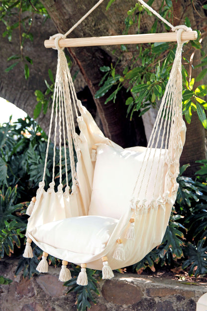 Small Boho Indoor Hammock Chair With Tassels | LOLITA Jr.