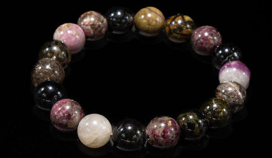 Luxury Watermelon Tourmaline Natural Gemstone Bracelet