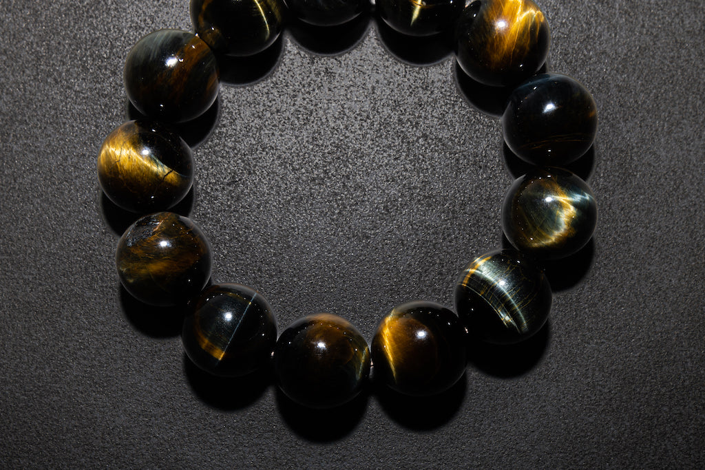 Luxury Blue Tigers Eye Natural Gemstone Bracelet