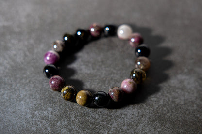 Luxury Watermelon Tourmaline Natural Gemstone Bracelet