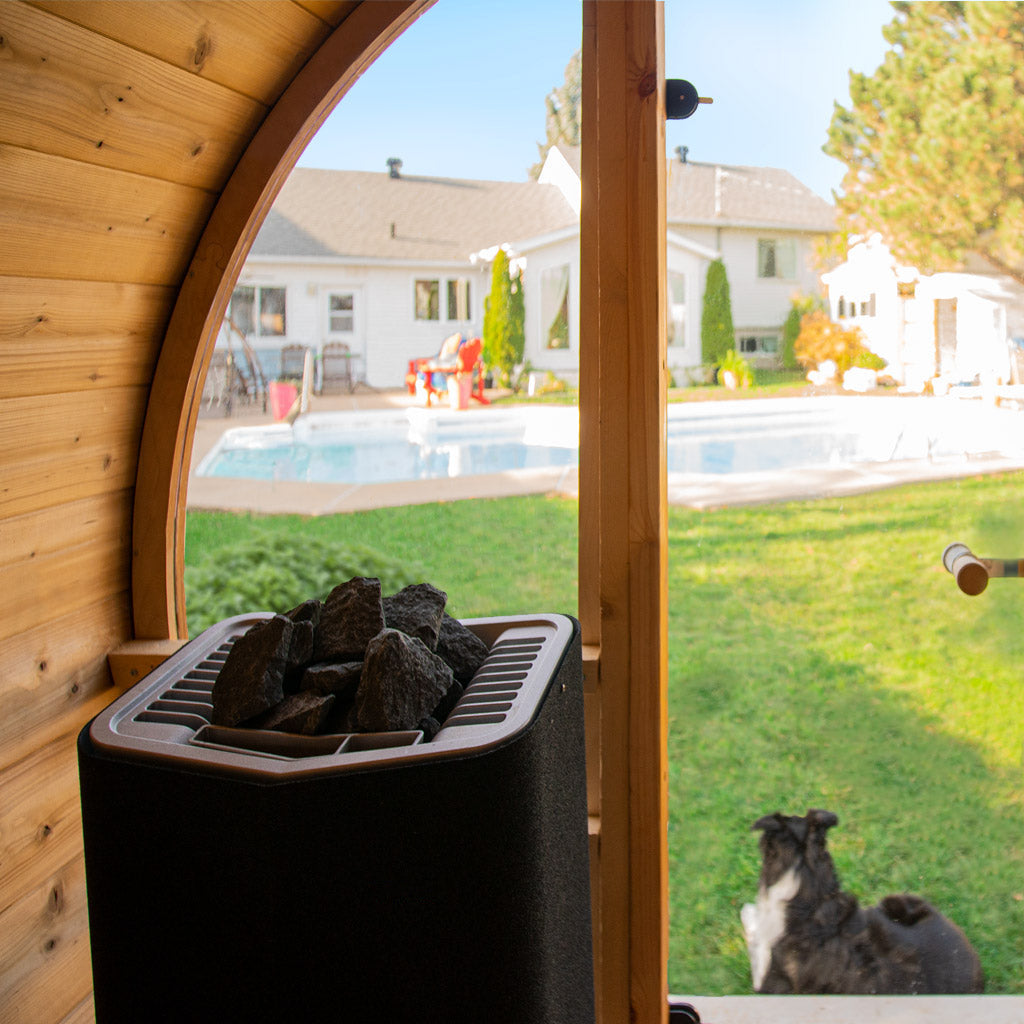 SAUNA EVOLUTION® Luxury Barrel Sauna Serenity Nature Air 3