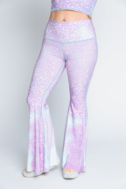 Mermaid Fairy Queen Lavender Yoga Hippie Flare Bell Bottoms