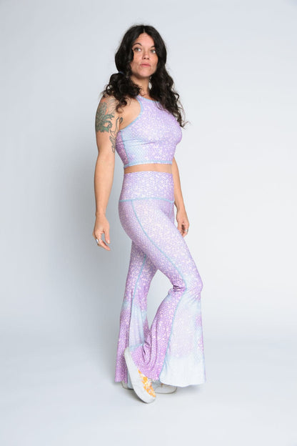 Mermaid Fairy Queen Lavender Yoga Hippie Flare Bell Bottoms