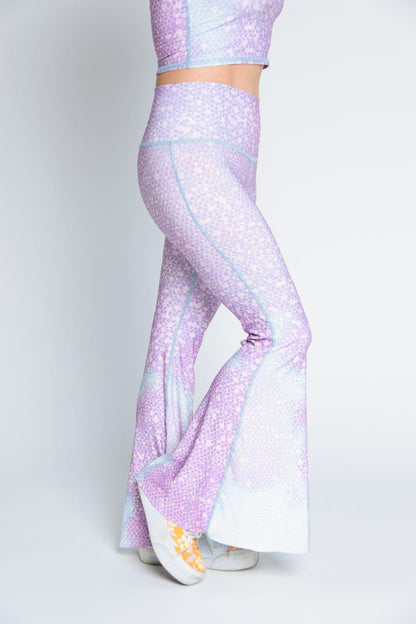 Mermaid Fairy Queen Lavender Yoga Hippie Flare Bell Bottoms