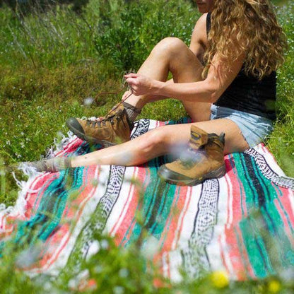 Coral & Sea Green Falsa Yoga Blanket