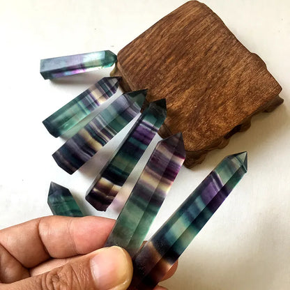 Pillar Of Energy Rainbow Fluorite Crystal Tower