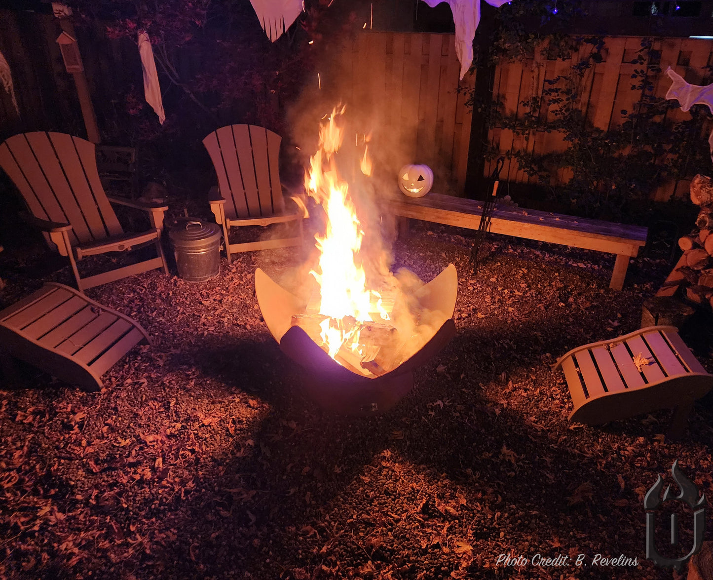"Fire Flower" Wood Burning Fire Pit Bowl (Made In USA)