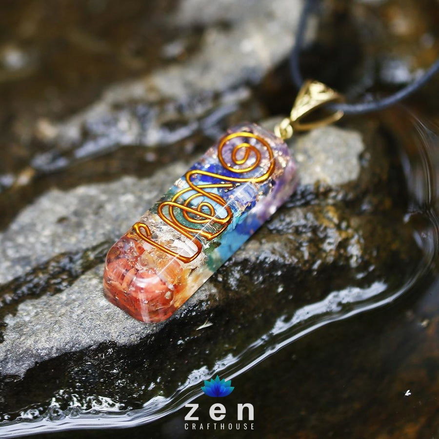 Orgonite 7 Chakra Energy Pendant