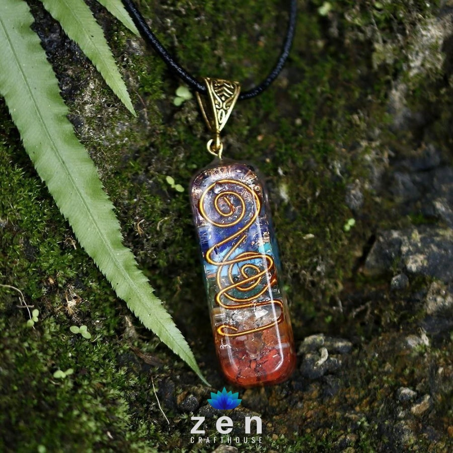 Orgonite 7 Chakra Energy Pendant